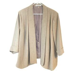 Kasper Plus Size Stretch Crepe Open Cardigan Jacket 22W